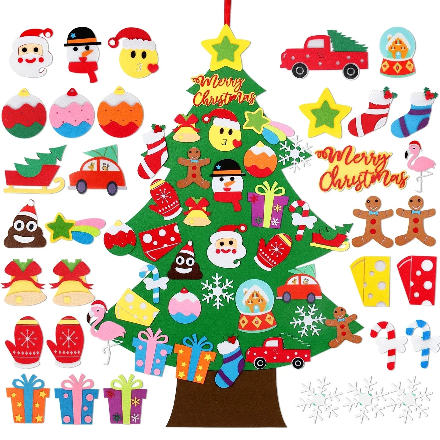 Kids DIY Felt Christmas Tree Decoration Set