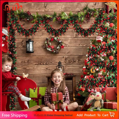 Christmas Tree Decoration Ribbon – 2M Red Green Strip