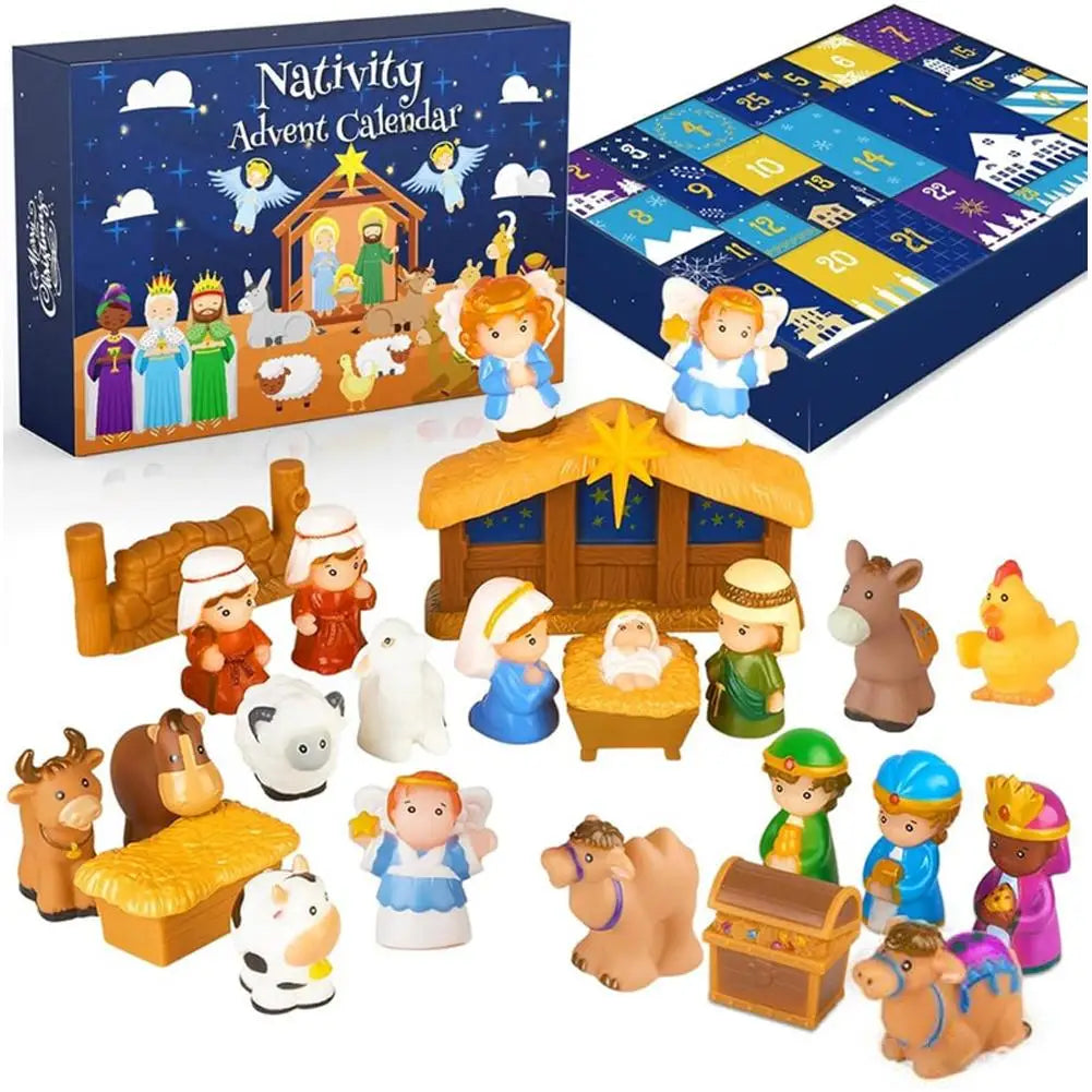 Christmas Nativity Advent Calendar with 24 Gift Boxes