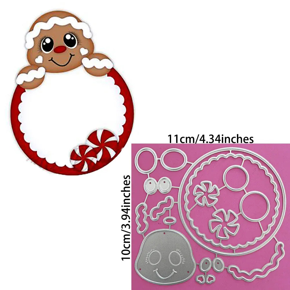 Christmas Metal Cutting Dies – Santa, Snowman & Gingerbread Set