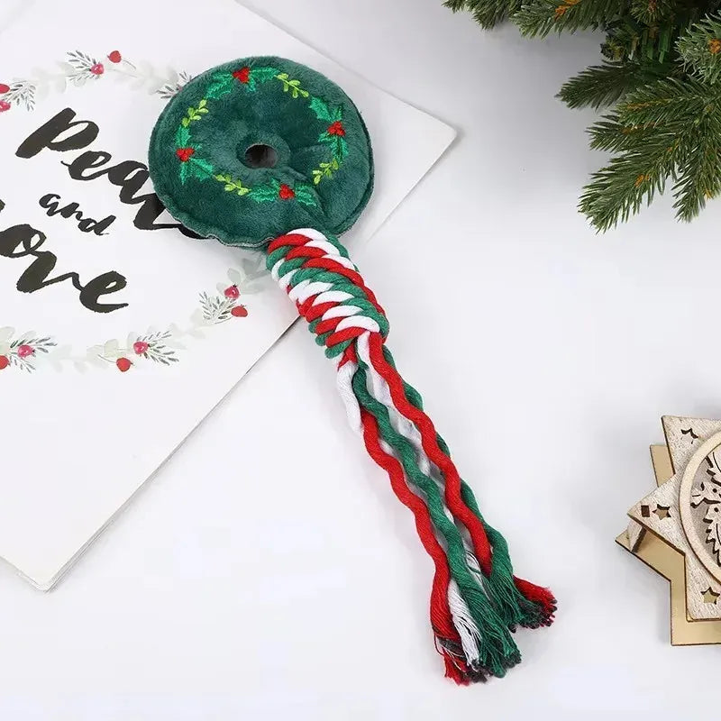 Christmas Pet Toys – Cute Cat & Dog Plush with Sound