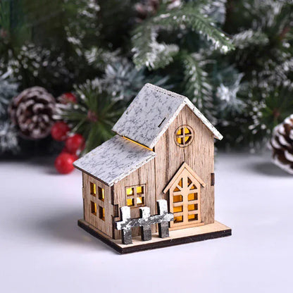 DIY Christmas Cottage with LED Light Ornament