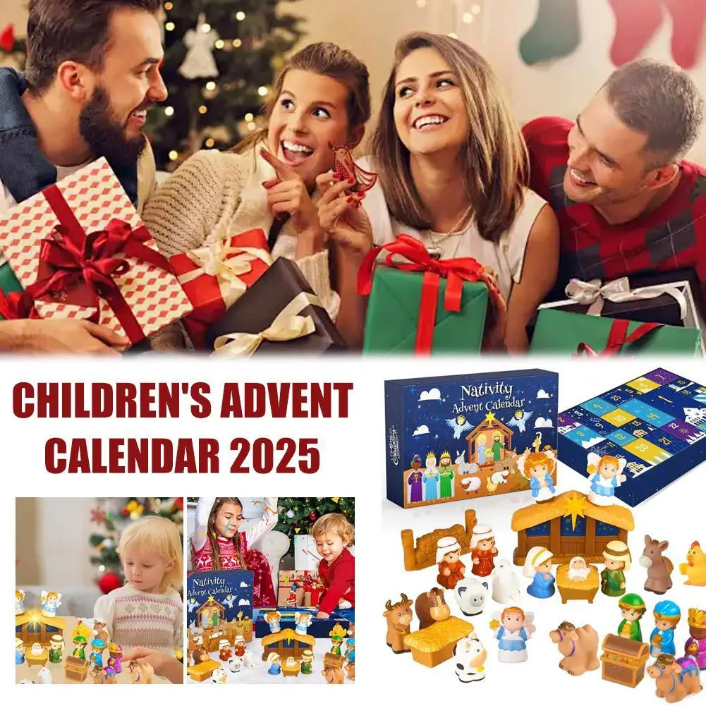 Christmas Nativity Advent Calendar with 24 Gift Boxes