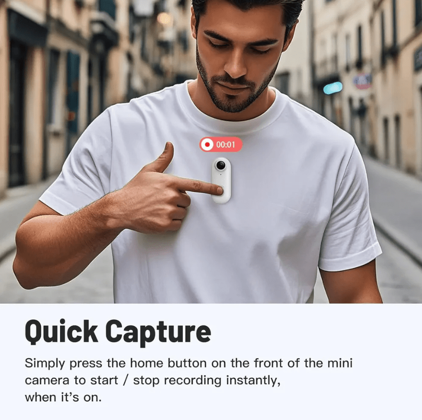 Mini Body Camera - #2025 Upgraded 4K Body Camera (Free 128 GB SD Card)