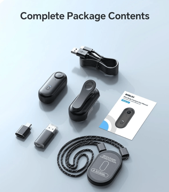 Mini Body Camera - #2025 Upgraded 4K Body Camera (Free 128 GB SD Card)