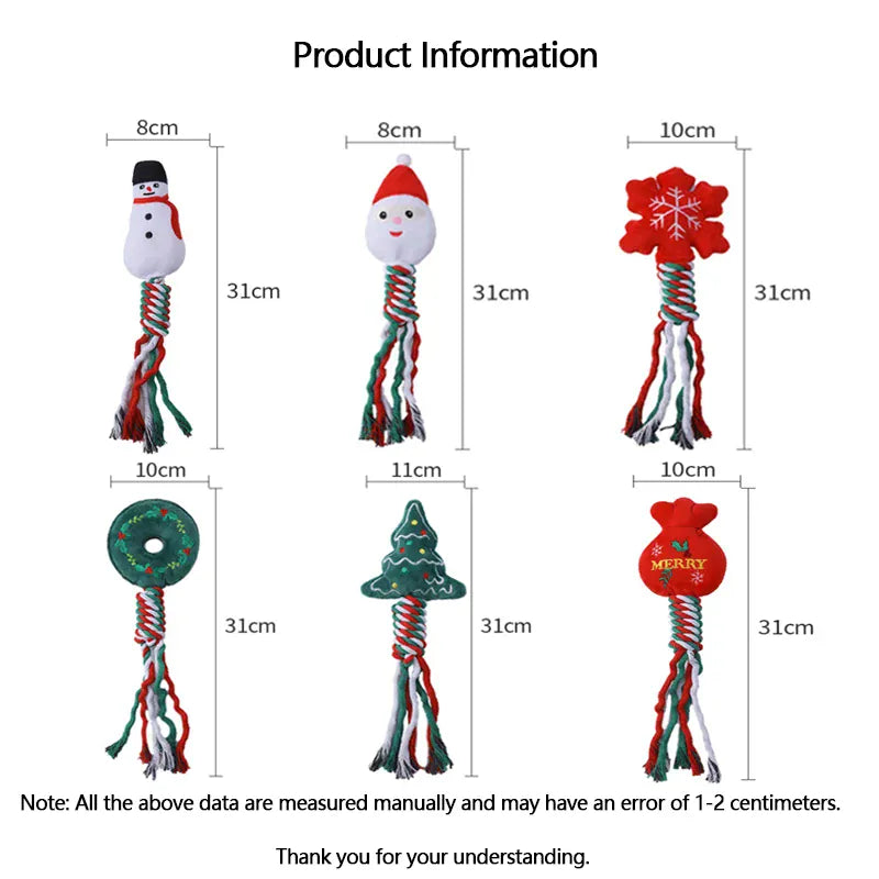 Christmas Pet Toys – Cute Cat & Dog Plush with Sound