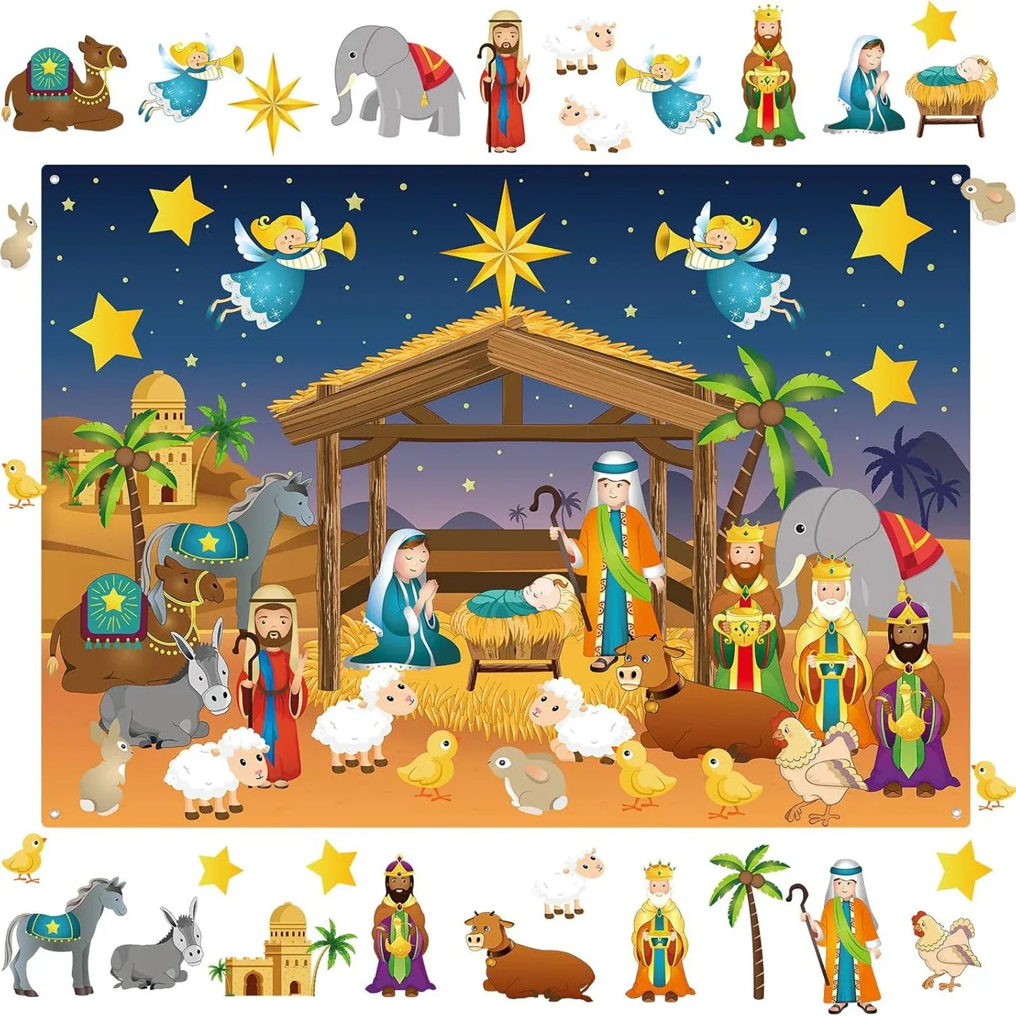 Christmas Felt Story Board Set – DIY Interactive Play Kit