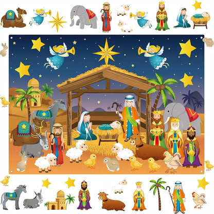 Christmas Felt Story Board Set – DIY Interactive Play Kit
