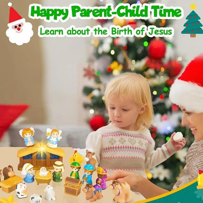 Christmas Nativity Advent Calendar with 24 Gift Boxes