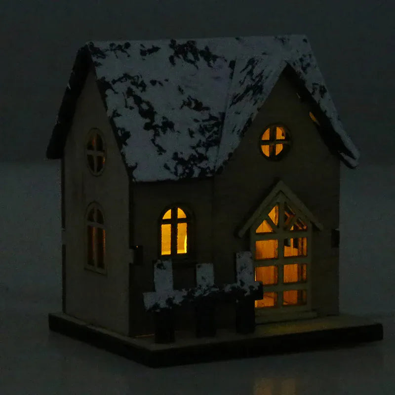 DIY Christmas Cottage with LED Light Ornament