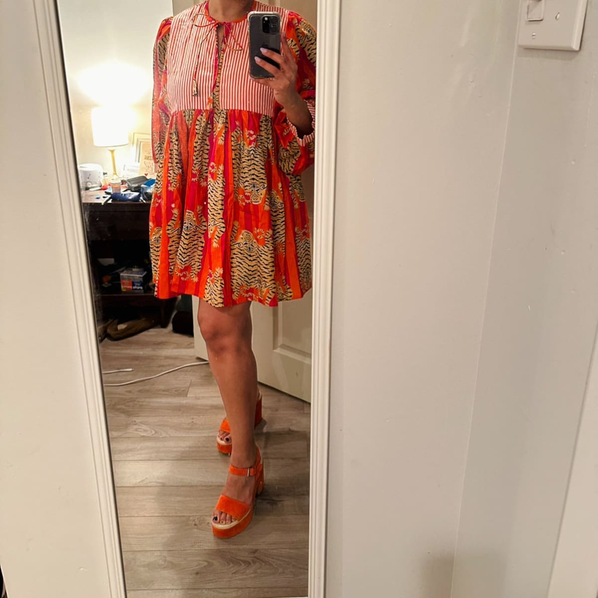 Handmade Tiger Stripes Dress Summer-Ready