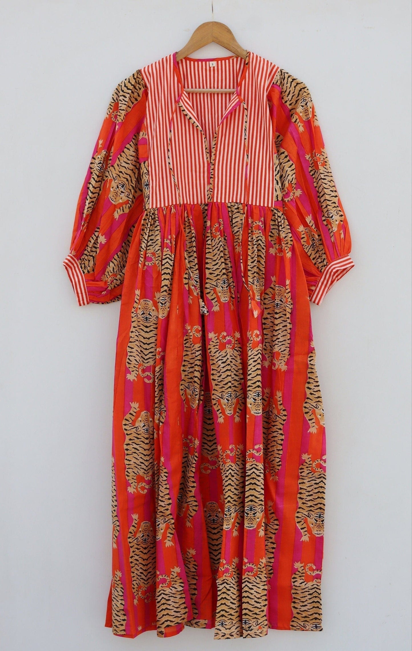 Handmade Tiger Stripes Dress Summer-Ready