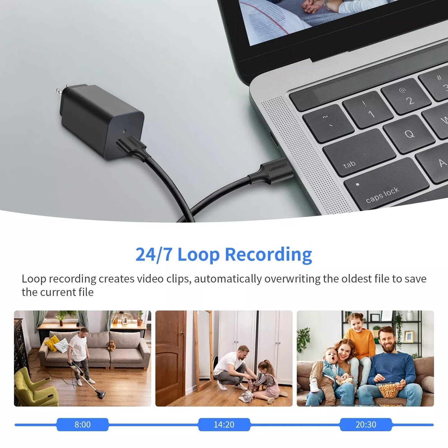 Wireless USB Charger Camera - With Audio