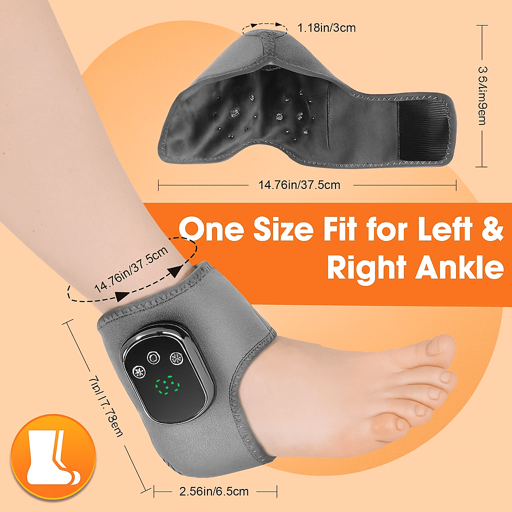 Ankle Massager - #2025 Upgraded 5 Level Adjustable Heat Ankle Massager