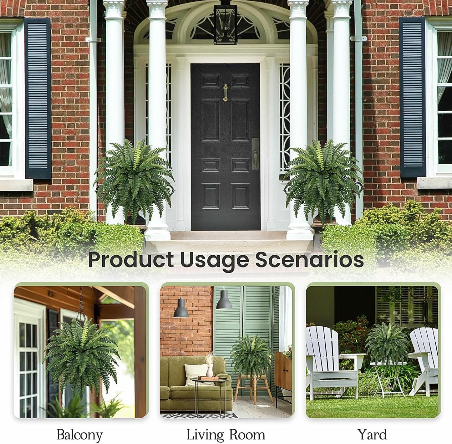 UV Resistant Artificial Boston Fern