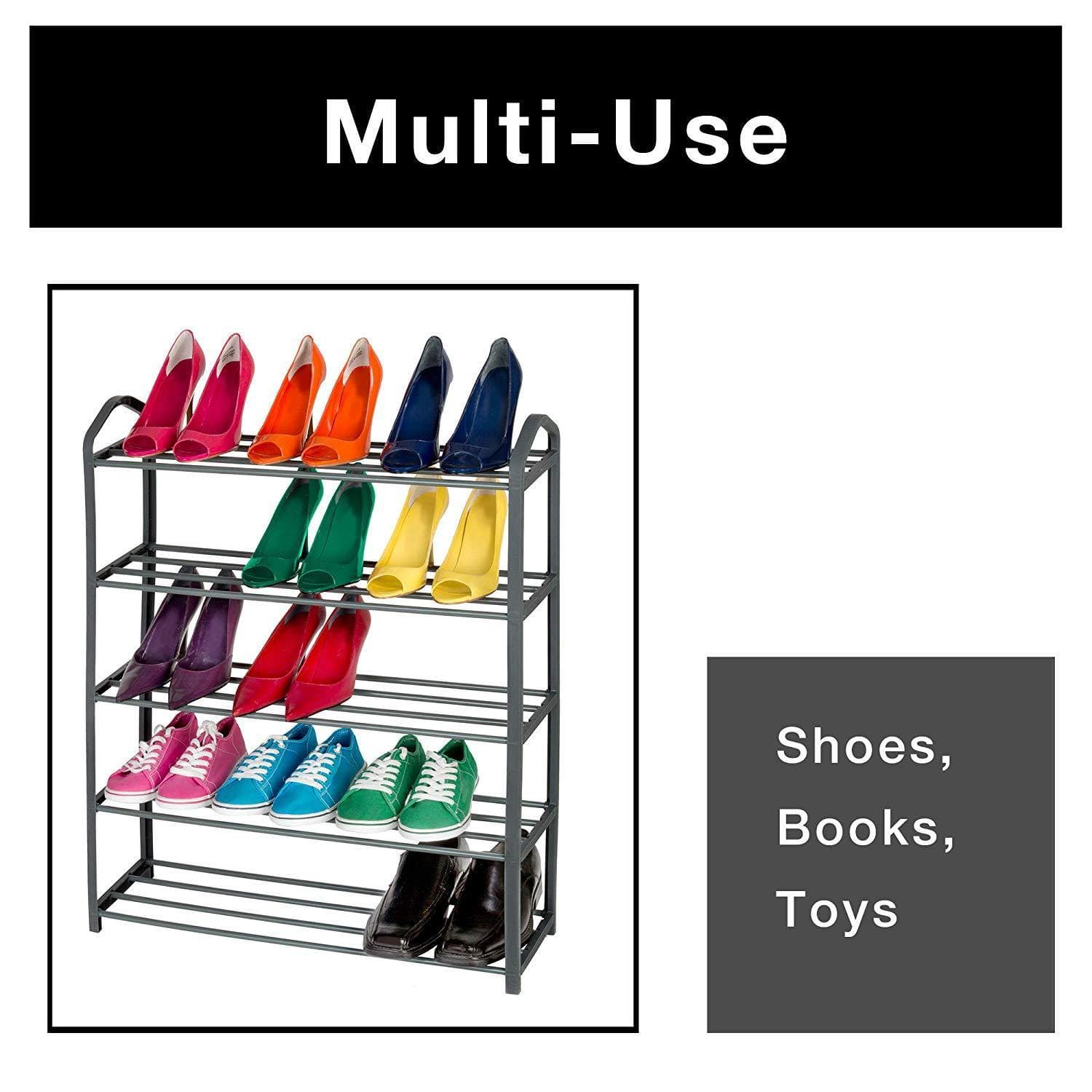 5 Tier Steel Shoe Rack - My Luxury Emporium