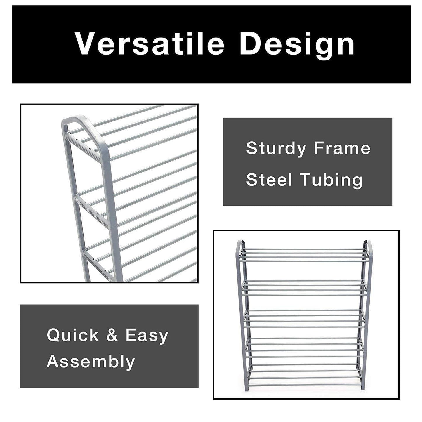 5 Tier Steel Shoe Rack - My Luxury Emporium