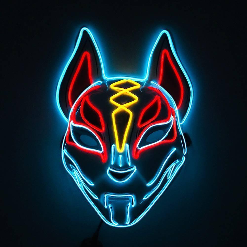 Fox Drift LED Mask - #2021 Upgraded LED Fox Mask (ONE SIZE FITS ALL)