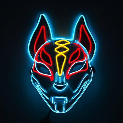 Fox Drift LED Mask - #2021 Upgraded LED Fox Mask (ONE SIZE FITS ALL)
