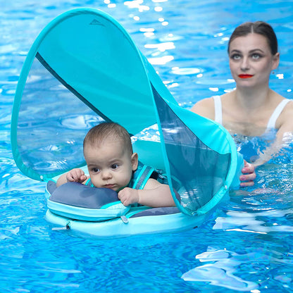 Infant Pool Floater - Baby Pool Floater With UV Protection Sunshade
