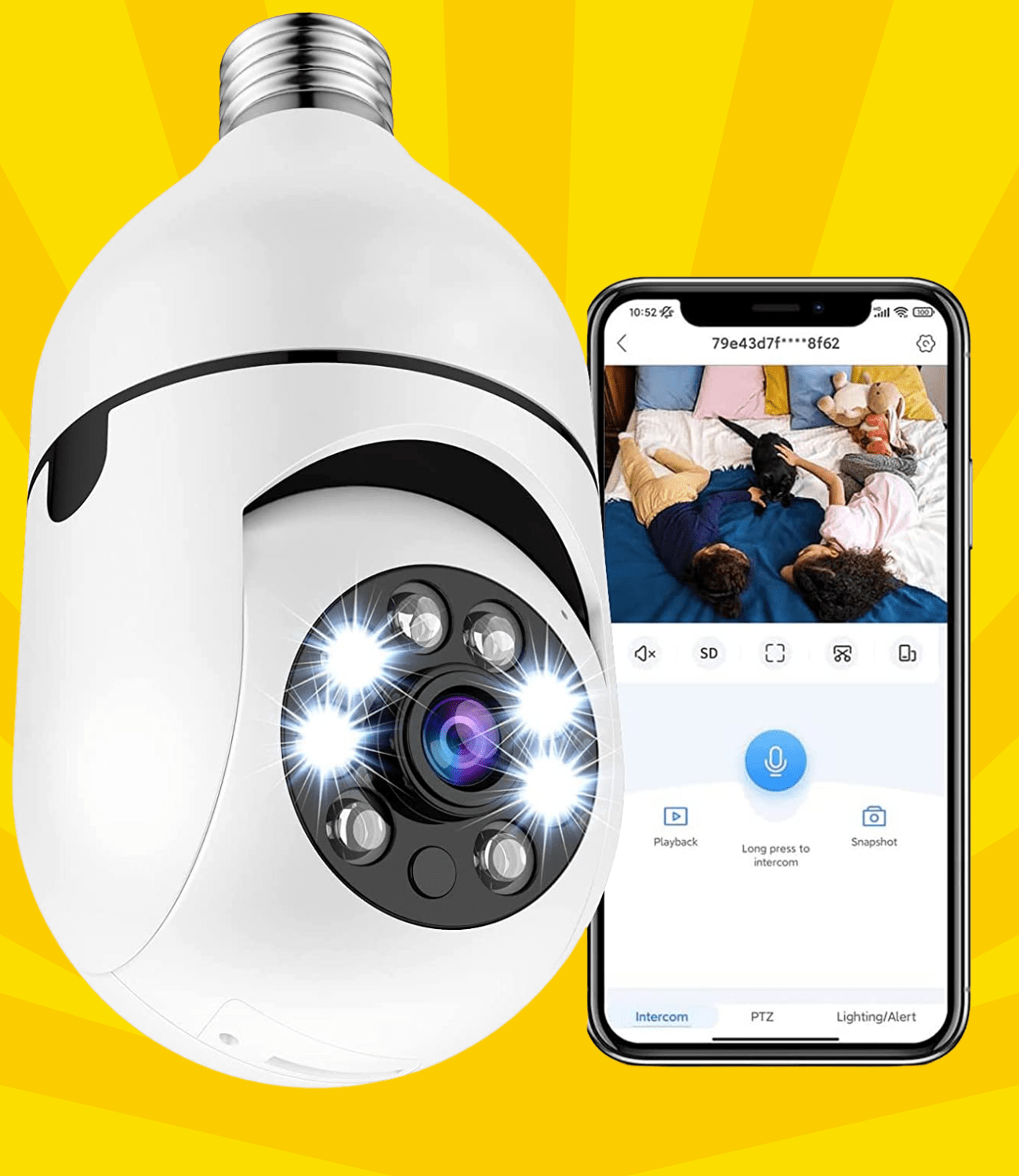 Light Bulb Camera - #2022 Upgraded HD Bulb Camera (FREE 32-GB TF CARD)