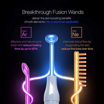 2 In 1 High Frequency Wand Therapy Machine  ( Neon + Argon )