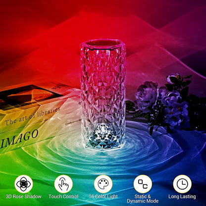 Crystal Lamp - #2024 Upgraded 3D Diamond Crystal Lamp [Touch Control]