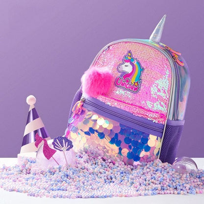 Children's Backpack for Girls- Reversible Sequin, Unicorn