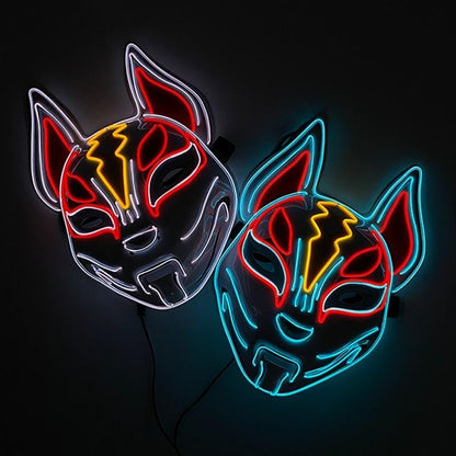 Fox Drift LED Mask - #2024 Upgraded LED Fox Mask (ONE SIZE FITS ALL)