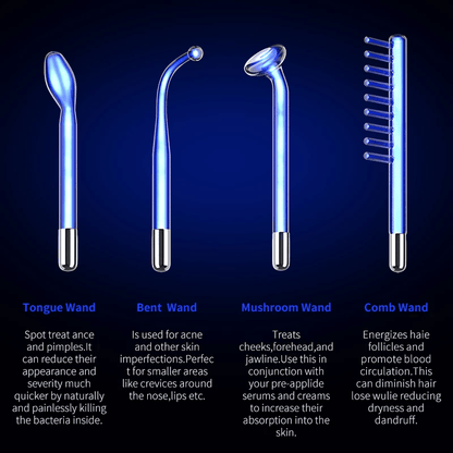 2 In 1 High Frequency Wand Therapy Machine  ( Neon + Argon )