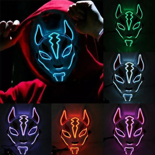 Fox Drift LED Mask - #2024 Upgraded LED Fox Mask (ONE SIZE FITS ALL)